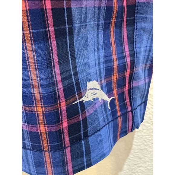 Tommy Bahama Mens 40 Shorts Plaid Blue Performance Stretch Golf Nautical Preppy‎ - Picture 3 of 11